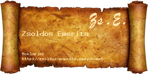 Zsoldos Emerita névjegykártya